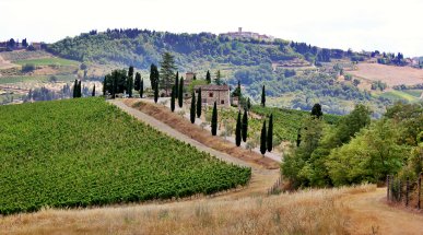 A Village in the Chianti Hills, Tuscany, Italy