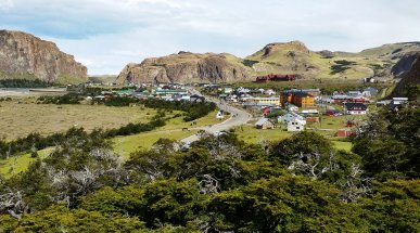 View of El Chaltén, Argentine Patagonia