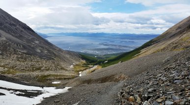 Ushuaia from Glaciar Martial, Tierra del Fuego, Argentina