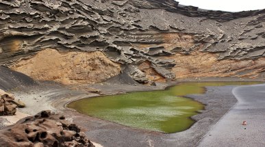 The Green Lagoon at El Golfo, Lanzarote, Spain