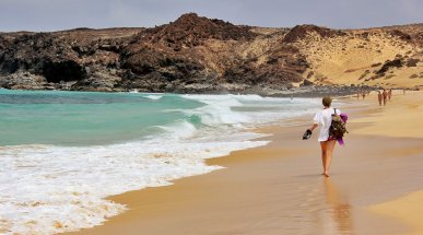 Las Conchas Beach, La Graciosa, Lanzarote, Spain