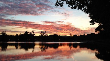 Casa de Campo Lake at Dawn, Madrid, Spain