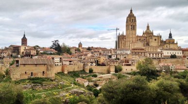 View of Segovia's Cathedral, Spain