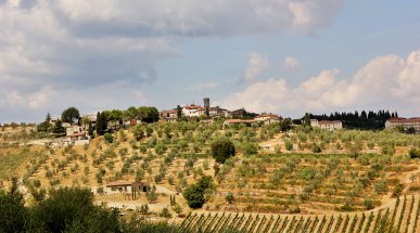 A Village in the Chianti Hills, Tuscany, Italy