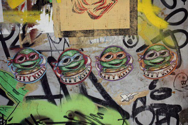 Street Art in Barcelona: Ninja Turtles by City Kitty