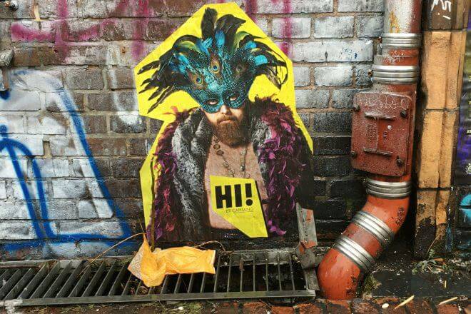 Berlin Street Art: Promo for Hi! by Capitano, Chalet Berlin