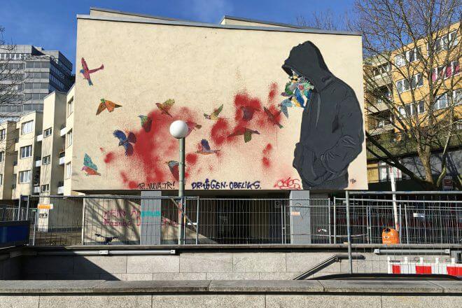 Berlin Street Art: Mural by Don John, Mehringplatz