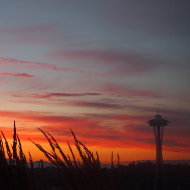 US Coast to Coast: Seattle's Space Needle at Sunset
