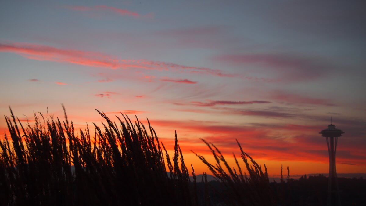 US Coast to Coast: Seattle's Space Needle at Sunset